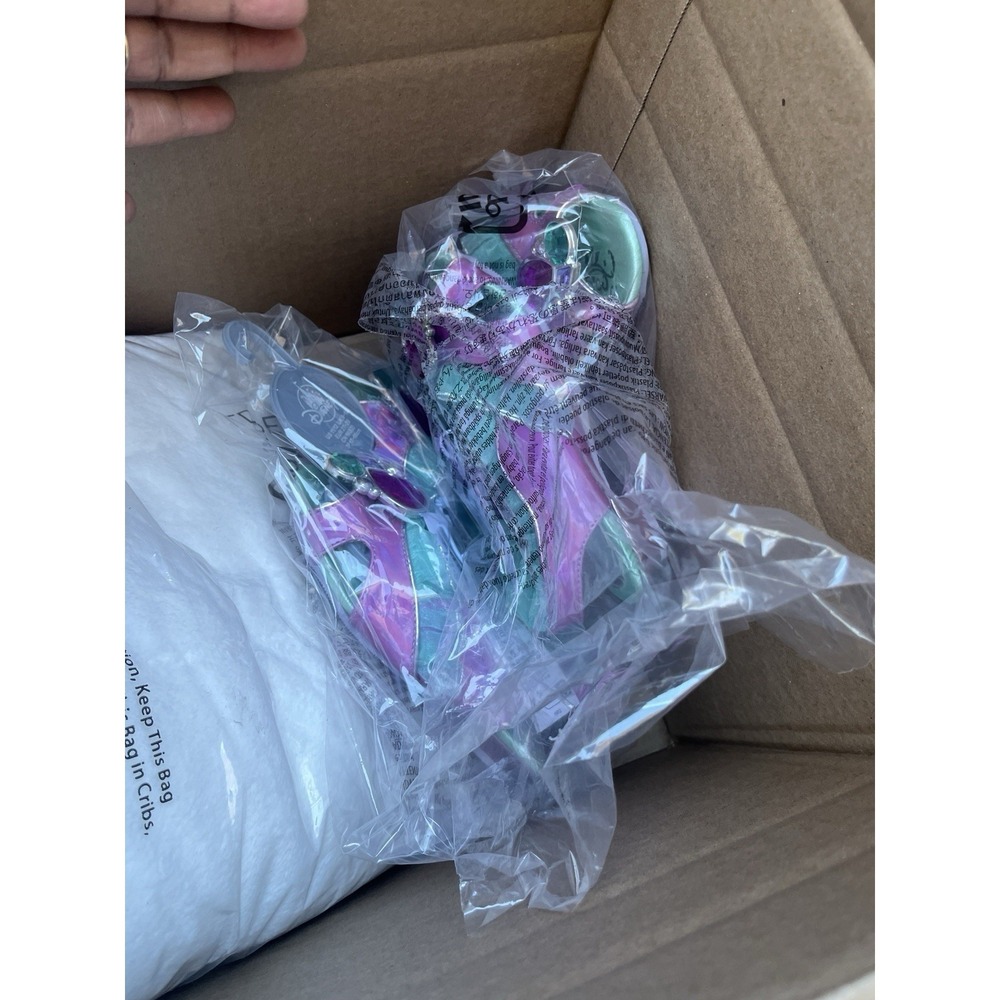 Disney Ariel Costume Shoes Princess Toddler Girls Little Mermaid Slippers 11/12 - Picture 11 of 11